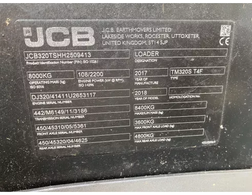Chargeuse télescopique JCB TM 320 S